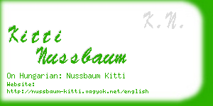 kitti nussbaum business card